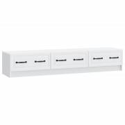 vidaXL TV-skåp med låda Vit 147 x 34,5 x 27 cm Konstruerat trä