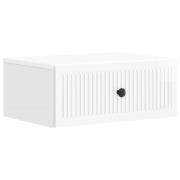 vidaXL Nattduksbord Vit högglans 49 x 34,5 x 20 cm Konstruerat trä