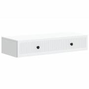 vidaXL Väggmonterad sidobord Vit 87,5 x 34,5 x 17 cm Konstruerat trä