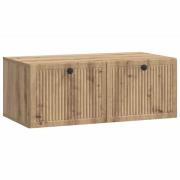vidaXL Väggmonterad TV-bänk Väggmonterad Artisan-ek 78,5 x 41 x 30 cm