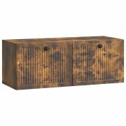 vidaXL Väggmonterad TV-bänk Rökt ek 78,5 x 31 x 30 cm Konstruerat trä