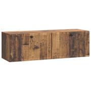 vidaXL Väggmonterad TV-bänk Väggmonterad Gammalt trä 98 x 31 x 30 cm