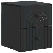 vidaXL Väggmonterat Sängbord Svart 33 x 34,5 x 40 cm Konstruerat trä