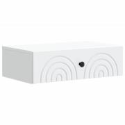 vidaXL Väggmonterad sidobord Vit 59 x 34,5 x 17 cm Konstruerat trä