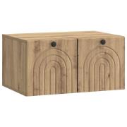 vidaXL Väggmonterad TV-bänk Väggmonterad Artisan-ek 59,5 x 41 x 30 cm