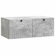 vidaXL Väggmonterad TV-bänk Väggmonterad Betonggrå 78,5 x 41 x 30 cm