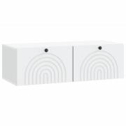 vidaXL Väggmonterad TV-bänk Vit 99 x 41 x 30 cm Konstruerat trä