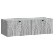 vidaXL Väggmonterad TV-bänk Väggmonterad Grå sonoma-ek 99 x 41 x 30 cm