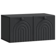 vidaXL Väggmonterad TV-bänk Svart 59,5 x 31 x 30 cm Konstruerat trä