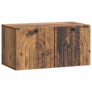 vidaXL Väggmonterad TV-bänk Väggmonterad Gammalt trä 59,5 x 31 x 30 cm