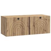 vidaXL Väggmonterad TV-bänk Väggmonterad Artisan-ek 78,5 x 31 x 30 cm