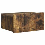vidaXL Väggmonterat Sängbord Rökt ek 49 x 34,5 x 24 cm Konstruerat trä