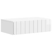 vidaXL Väggmonterad sidobord Vit högglans 59 x 34,5 x 17 cm