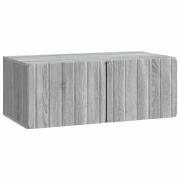 vidaXL Väggmonterad TV-bänk Grå sonoma-ek 78,5 x 41 x 30 cm