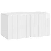 vidaXL Väggmonterad TV-bänk Vit högglans 59,5 x 31 x 30 cm