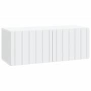 vidaXL Väggmonterad TV-bänk Vit 78,5 x 31 x 30 cm Konstruerat trä