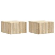 vidaXL Väggmonterat Sängbord 2 pcs Sonoma-ek 33 x 34,5 x 20 cm