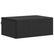 vidaXL Väggmonterat Sängbord Svart 49 x 34,5 x 20 cm Konstruerat trä