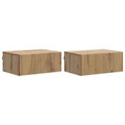 vidaXL Väggmonterat Sängbord 2 pcs Artisan-ek 49 x 34,5 x 20 cm