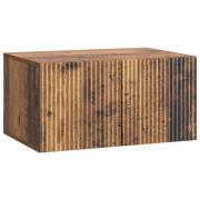 vidaXL Väggmonterad TV-bänk Väggmonterad Gammalt trä 59,5 x 41 x 30 cm