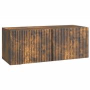vidaXL Väggmonterad TV-bänk Rökt ek 78,5 x 31 x 30 cm Konstruerat trä