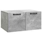 vidaXL Väggmonterad TV-bänk Väggmonterad Betonggrå 59,5 x 41 x 30 cm