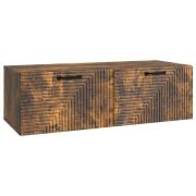 vidaXL Väggmonterad TV-bänk Rökt ek 98 x 41 x 30 cm Konstruerat trä