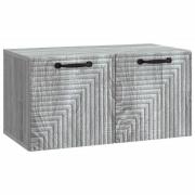 vidaXL Väggmonterad TV-bänk Grå sonoma-ek 59,5 x 31 x 30 cm