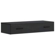 vidaXL Väggmonterad sidobord Svart 87,5 x 34,5 x 17 cm Konstruerat trä