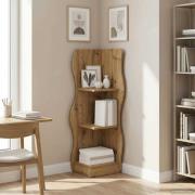 vidaXL Hörnhylla med hylla Artisan-ek 34 x 33 x 102 cm Konstruerat trä