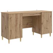 vidaXL Skrivbord Artisan-ek 142,5 x 50 x 75 cm Konstruerat trä