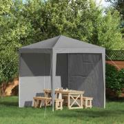 vidaXL Partytältvägg 2 pcs Ljusgrå 200 x 195 cm PE och stål