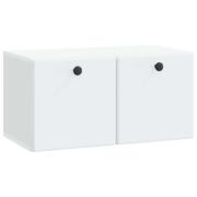 vidaXL Väggmonterad TV-bänk 59,5 x 31 x 30 cm Vit Konstruerat trä