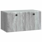 vidaXL Väggmonterad TV-bänk Grå sonoma-ek 59,5 x 31 x 30 cm