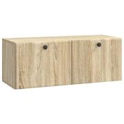 vidaXL Väggmonterad TV-bänk 78,5 x 31 x 30 cm Sonoma-ek
