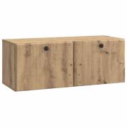 vidaXL Väggmonterad TV-bänk Väggmonterad Artisan-ek 78,5 x 31 x 30 cm