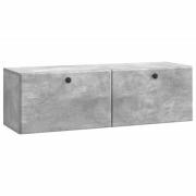 vidaXL Väggmonterad TV-bänk 98 x 31 x 30 cm Betonggrå Konstruerat trä
