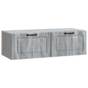 vidaXL Väggmonterad TV-bänk Väggmonterad Grå sonoma-ek 98 x 41 x 30 cm