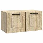 vidaXL Väggmonterad TV-bänk Väggmonterad Sonoma-ek 59,5 x 31 x 30 cm