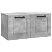 vidaXL Väggmonterad TV-bänk Väggmonterad Betonggrå 59,5 x 31 x 30 cm