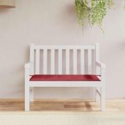 vidaXL Bänkdyna för trädgården vinröd 100x50x4 cm oxfordtyg