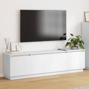 vidaXL TV-skåp med led Vit 180 x 38 x 49 cm Konstruerat trä