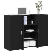 vidaXL Receptionsdisk svart ek 135x50x103,5 cm konstruerat trä