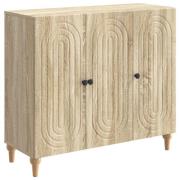 vidaXL Sideboard Sonoma-ek 89 x 34,5 x 80 cm Konstruerat trä