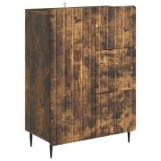 vidaXL Sideboard med låda Rökt ek 66 x 34,5 x 91,5 cm Konstruerat trä