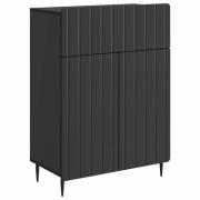vidaXL Sideboard med låda Svart 66 x 34,5 x 92 cm Konstruerat trä