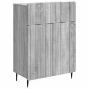 vidaXL Sideboard Grå sonoma-ek 66 x 34,5 x 92 cm Konstruerat trä