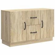vidaXL Sideboard med låda Sonoma-ek 89 x 34,5 x 57 cm Konstruerat trä