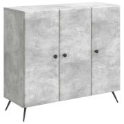 vidaXL Sideboard Betonggrå 89 x 34,5 x 80 cm Konstruerat trä
