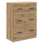 vidaXL Lådans skåp Artisan-ek 66 x 34,5 x 87 cm Konstruerat trä